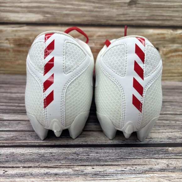 Size 13.5 Nike Vapor Untouchable Speed 3 TD Football Cleats White Red AO3034-108 main image 4